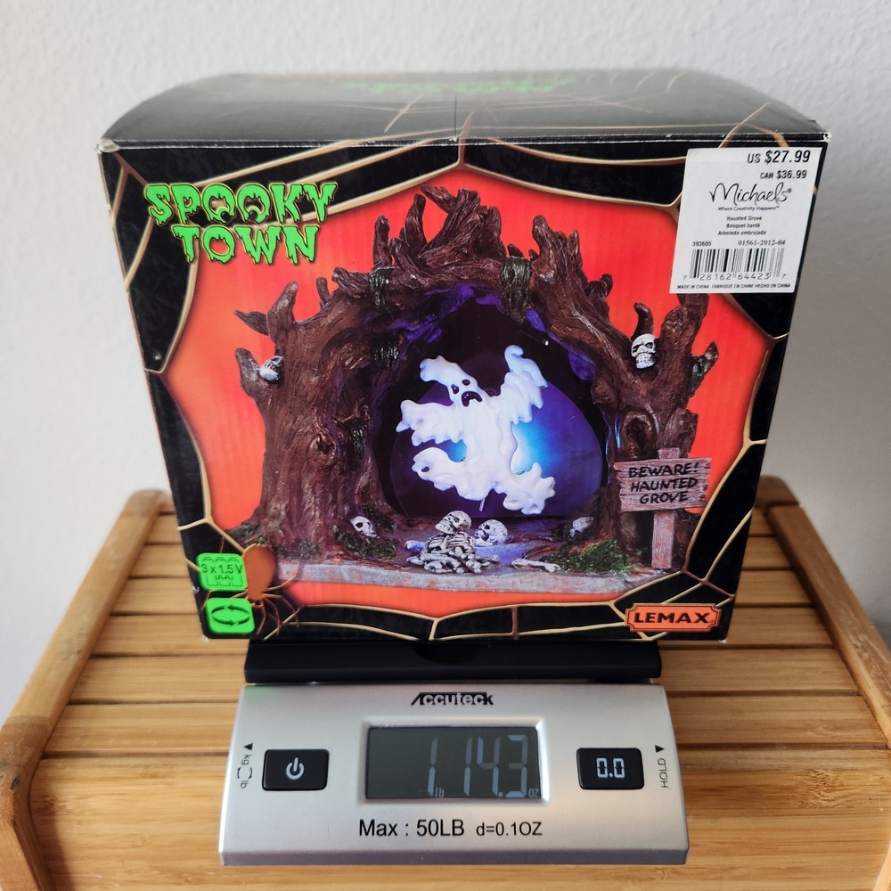 RARE Lemax Spooky Town Collection Haunted Grove 2006 Light Up Ghost Cave Retired - Picture 15 of 16